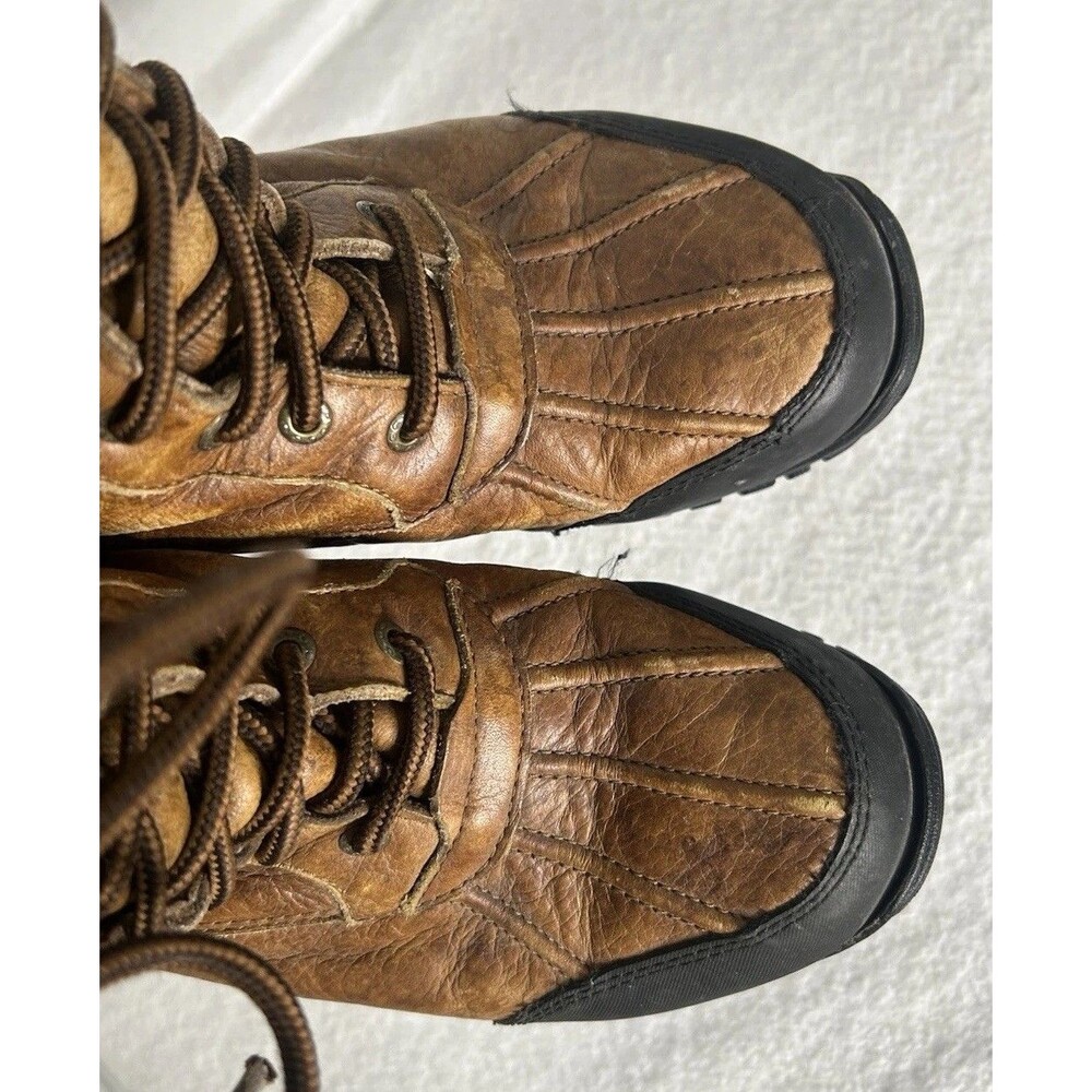 UGG Adirondack Boot Tall III Womens 8 Chestnut Vibram Leather Gortex Sheepskin - Picture 3 of 16